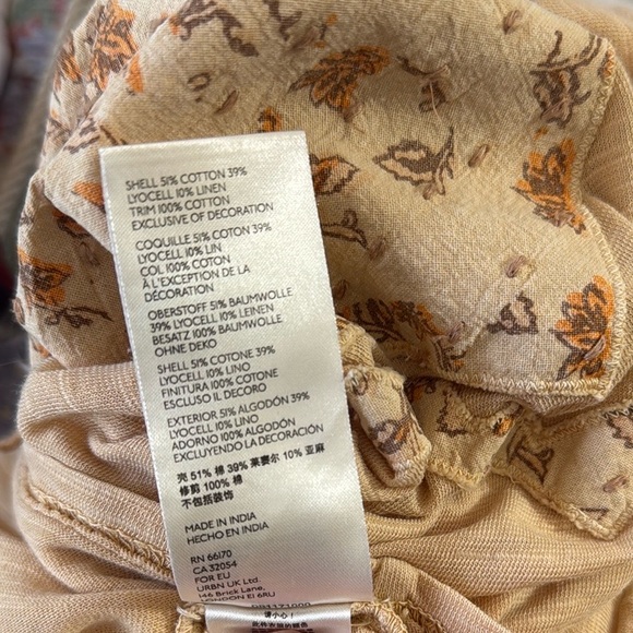 FREE PEOPLE Throwback Top Sand Combo Sz XS - Picture 15 of 16